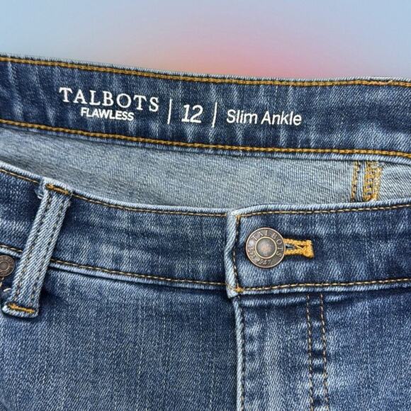 TALBOTS Women’s 12 Slim Ankle Blue Jeans - Picture 4 of 4